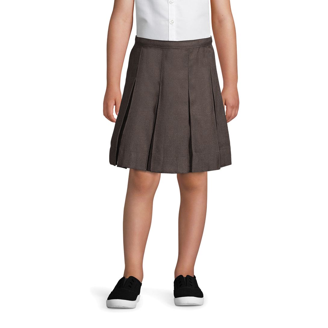 School Uniform Girls Box Pleat Skirt Top of Knee
