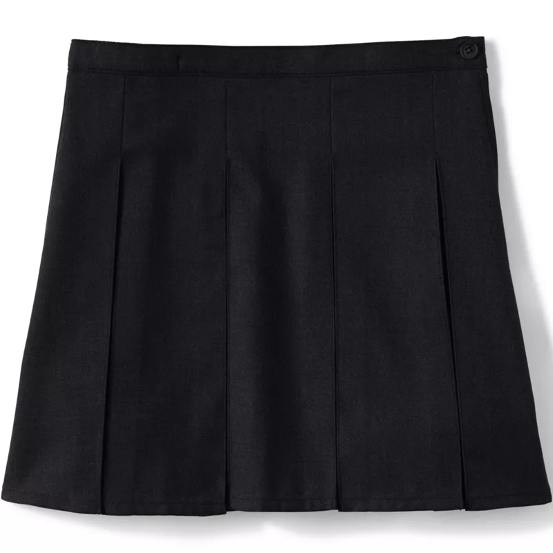 Girls Box Pleat Skirt Top of Knee, Front
