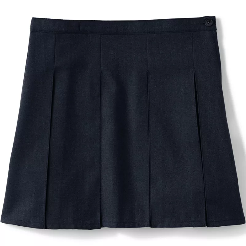 Girls Box Pleat Skirt Top of Knee, Front
