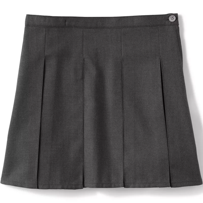 Girls Box Pleat Skirt Top of Knee, Front