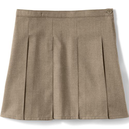 Brown Front Pleat School Skirt - Girls School Skirts