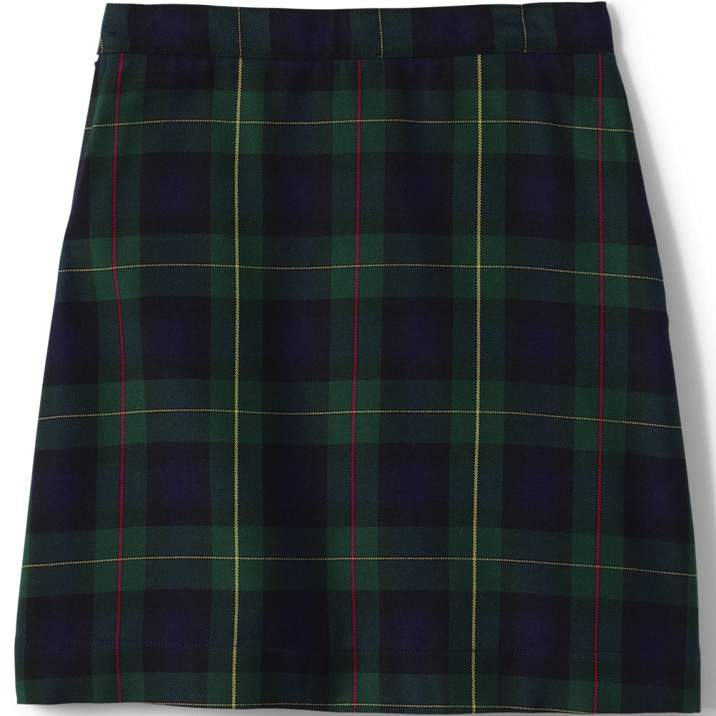 FULL TILT Spliced Plaid Skirt - NAVY/WHITE