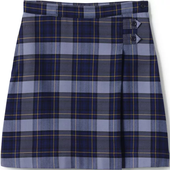 School Uniform Girls Plaid A-line Skirt Below the Knee - primary