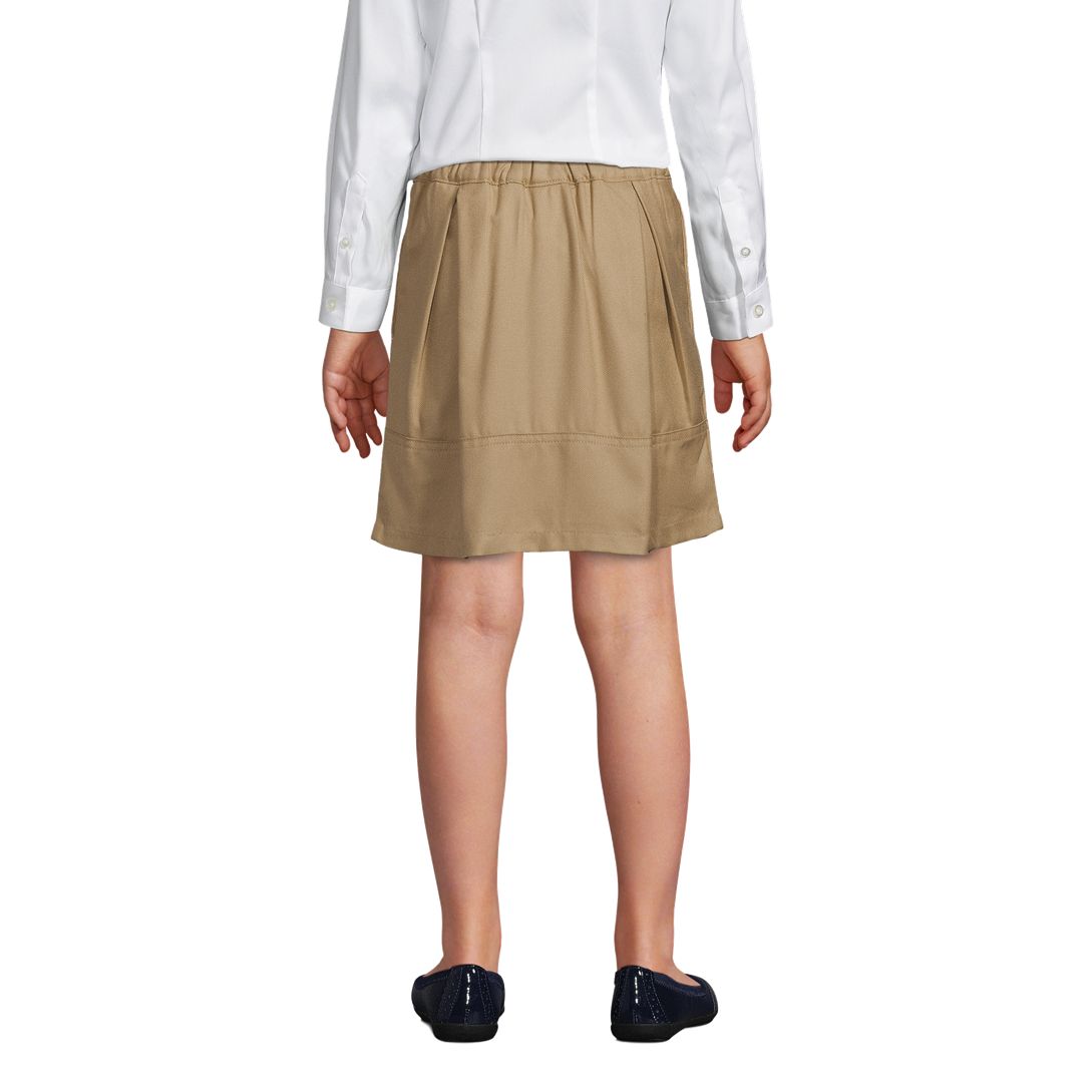 School Uniform Girls Solid Pleated Skort Top of Knee
