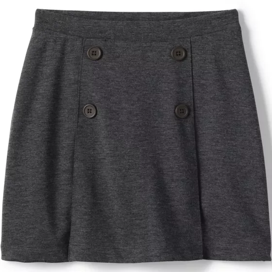 Girls Ponte Button Front Skort Above the Knee - primary