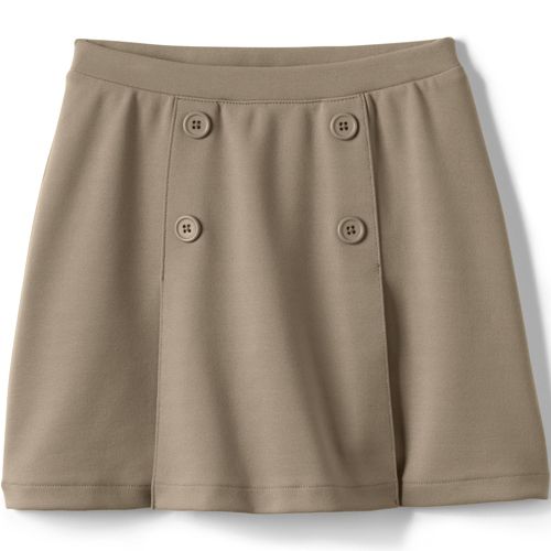 School Uniform Girls Poly-Cotton Box Pleat Skirt Top of Knee