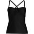 Women's Chlorine Resistant Tie Front Underwire Tankini Swimsuit Top Adjustable Straps, Front