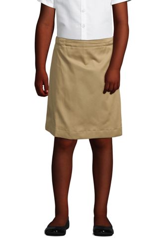 Lands End School Uniform Little Girls Blend Chino Skort Top of Knee