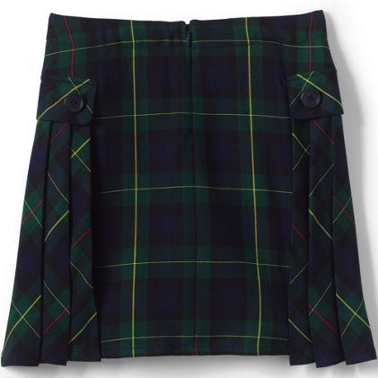School Uniform Girls Side Pleat Plaid Skort Above the Knee - image 1