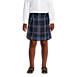 School Uniform Girls Plaid Pleated Skort Top of Knee, Front