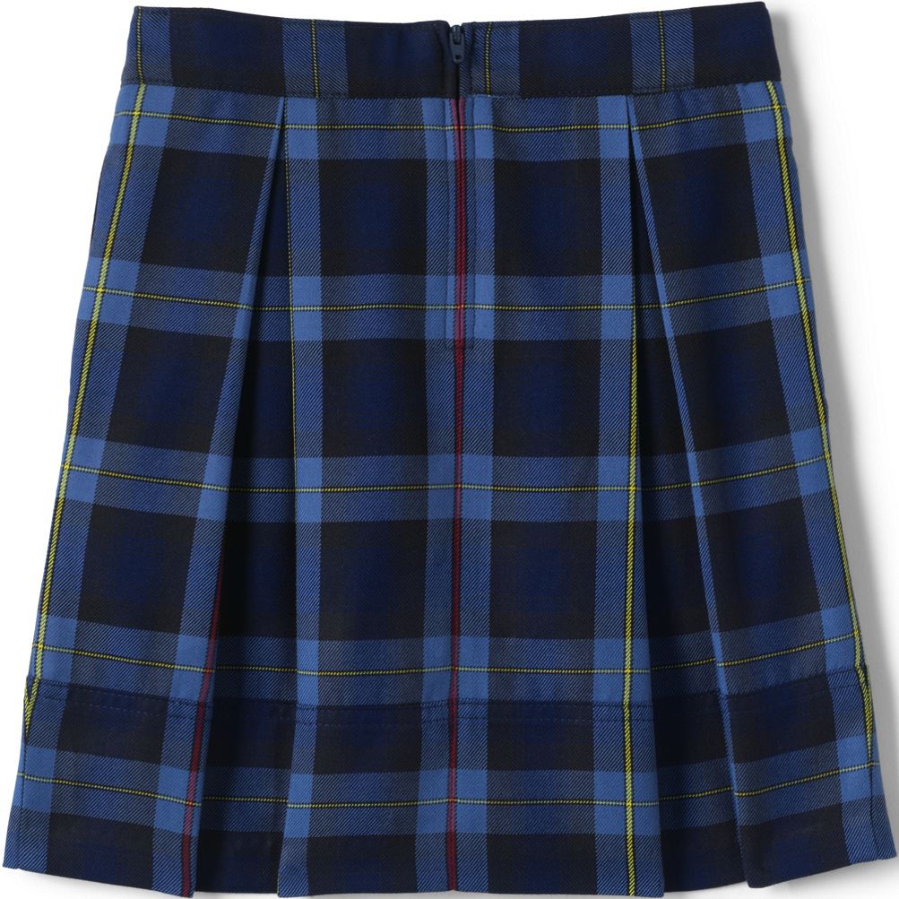 Lands End Plaid Tartan Mini Skirt w Attached Shorts Elastic Waist - GIRLS  Sz 8