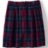 School Uniform Girls Plaid Pleated Skort Top of Knee, Back