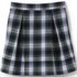School Uniform Girls Plaid Pleated Skort Top of Knee, Back