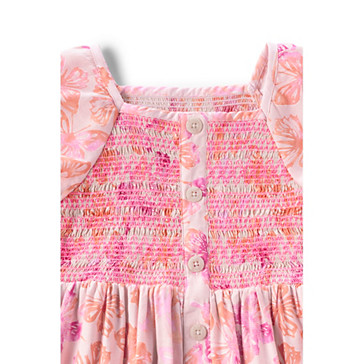 Gesmoktes Kleid mit Knopfleiste für Mädchen image number 1
