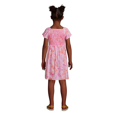Gesmoktes Kleid mit Knopfleiste für Mädchen image number 3