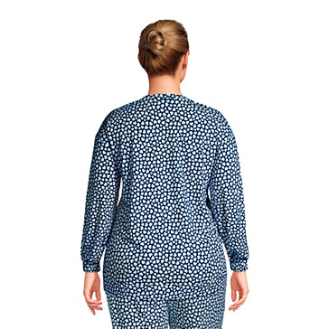 Pyjama-Sweatshirt aus Stretch-Jersey für Damen in Plus-Größe image number 1