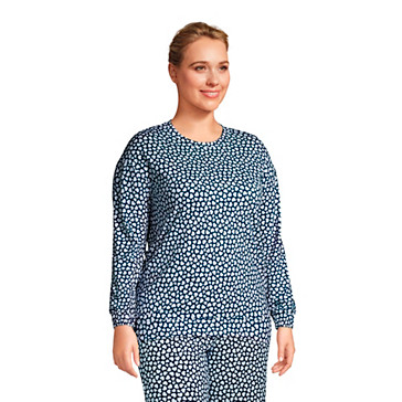 Pyjama-Sweatshirt aus Stretch-Jersey für Damen in Plus-Größe image number 2