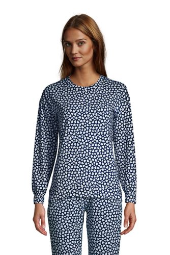 Women's Petite Cosy Brushed Jersey Long Sleeve Loungewear Pyjama Sweatshirt