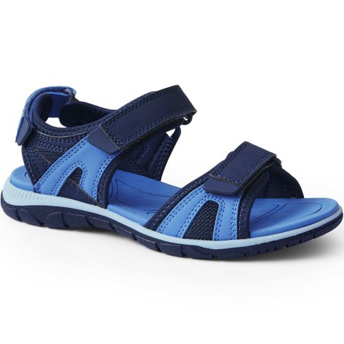 Logo Hook And Loop Sandals, BLUE