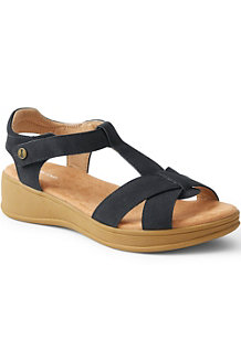 Women's Leather Comfort Casual Wedge Sandals