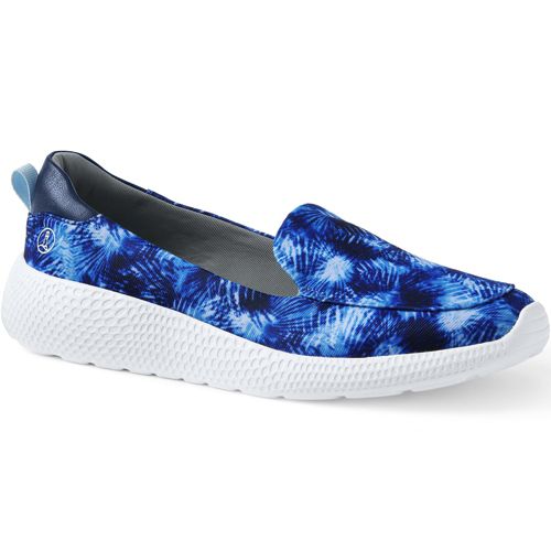 Gatas Comfort Slip On Shoes, Women, Size: 5 Regular, Blue, Polyester, by Lands’ End