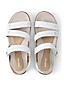 Sandale Confort Plate en Cuir Tressé, Femme Pied Standard