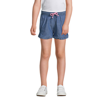 Chambray-Shorts mit Volantsaum für Mädchen image number 1