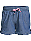 Chambray-Shorts mit Volantsaum für Mädchen image number 0