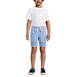 Kids Seersucker Pull On Elastic Waist Shorts, alternative image