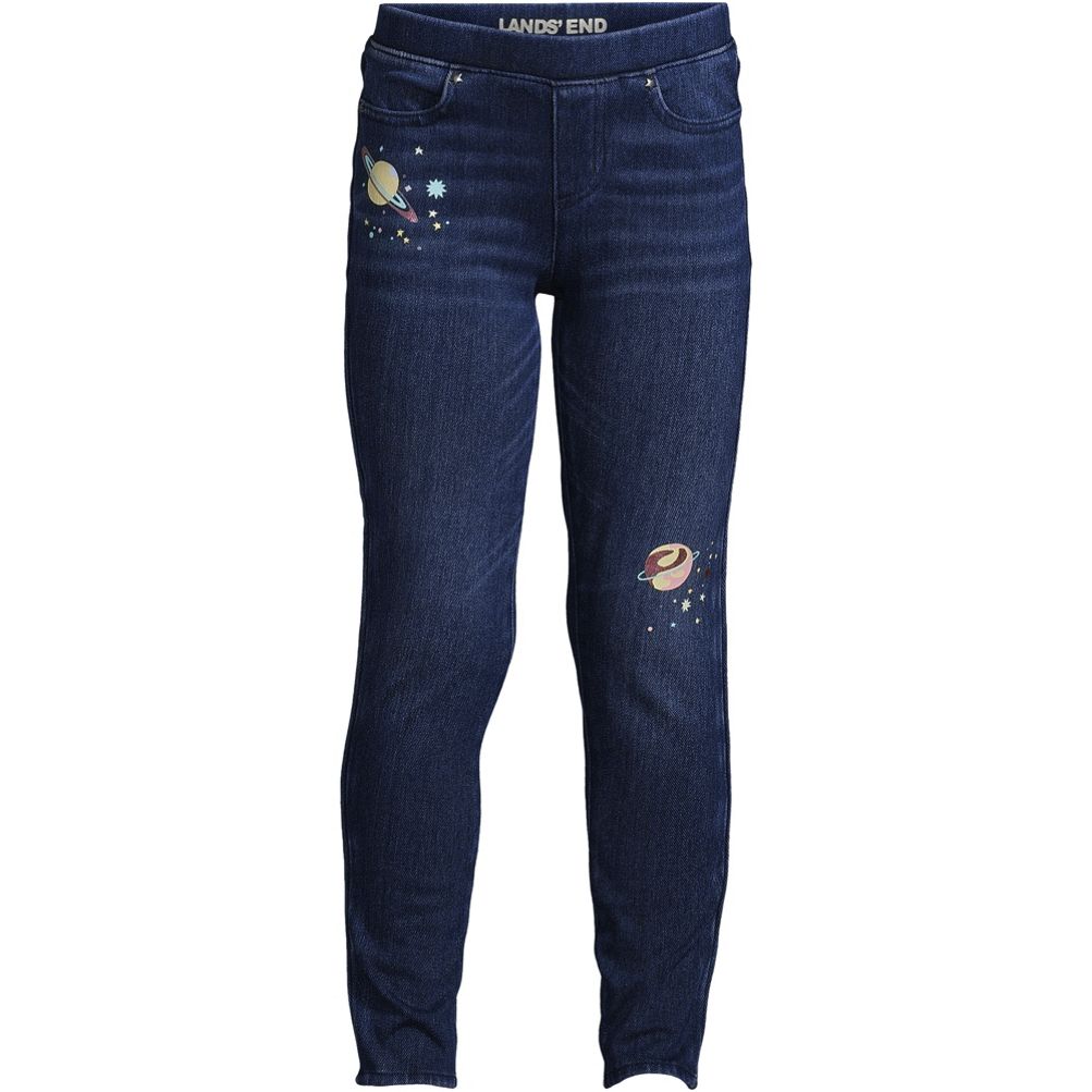 Girls Iron Knee Denim Jeggings