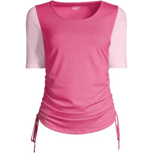 売れ筋商品|||ランズエンド カットソー トップス レディース Women's Supima Micro Modal Elbow Sleeve Balletneck Curved Hem Top Ivory Women's Supima Micro Modal Elbow Sleeve Balletneck Curved