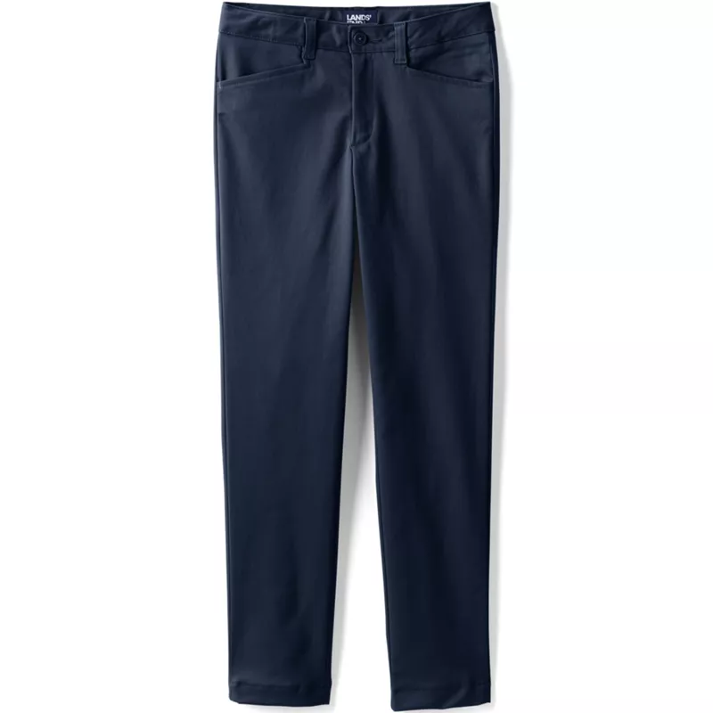 Girls Slim Fit Stretch Chino Pants, Front