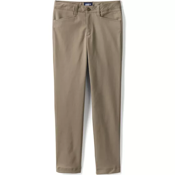 School Uniform Girls Slim Fit Stretch Chino Pants - primary