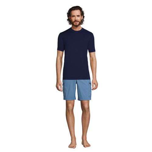 Lands' End Men's 9 Outrigger Stretch Cargo Swim Trunks with No Liner