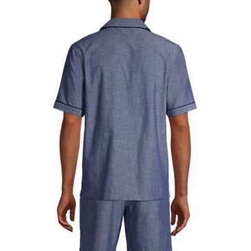 Chemise de Pyjama en Popeline à Manches Courtes, Homme Stature Standard image number 2