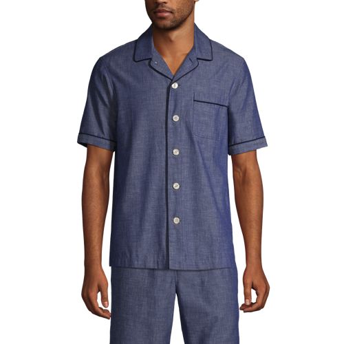 Men's Short Sleeve Pure Cotton Pyjama Top