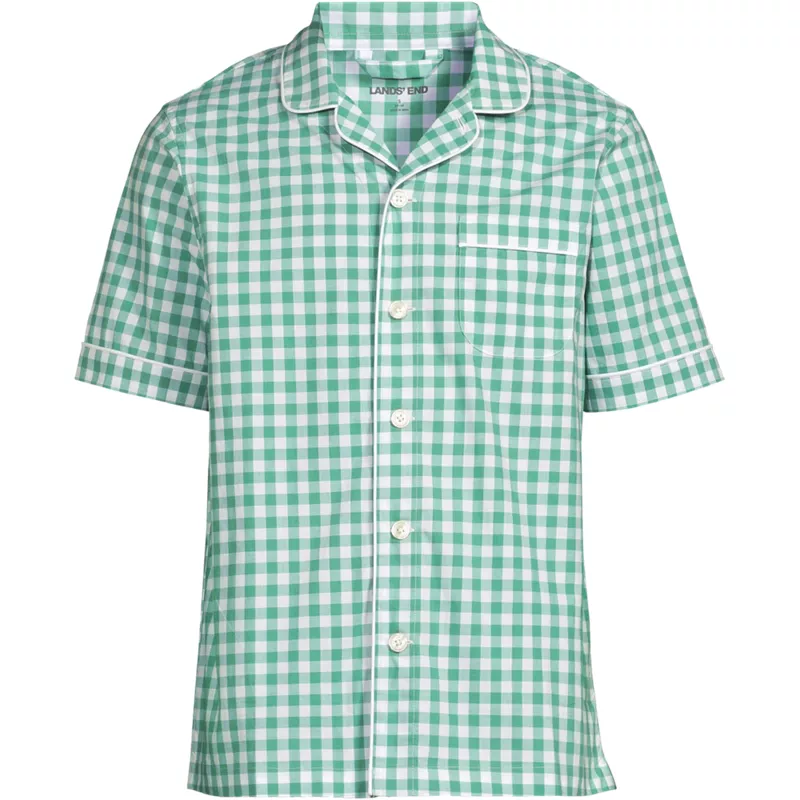 Men's Short Sleeve Essential Pajama Shirt, Front