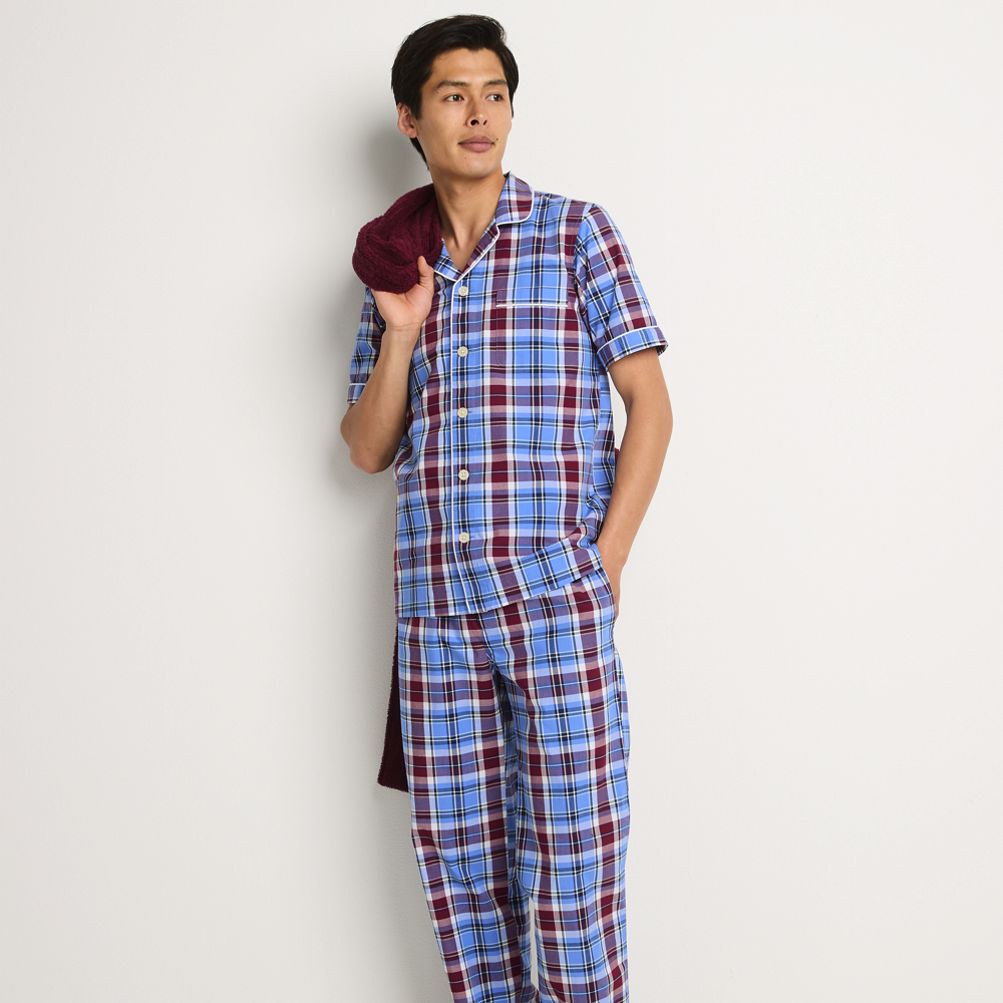 Men s Short Sleeve Essential Pajama Shirt Lands End