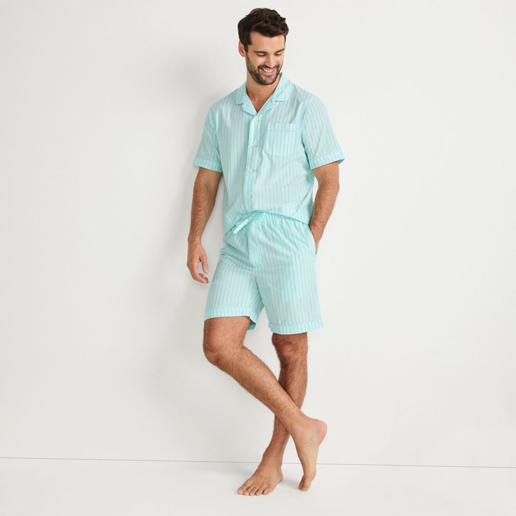 Men's Short Sleeve Essential Pajama Shirt | Lands' End