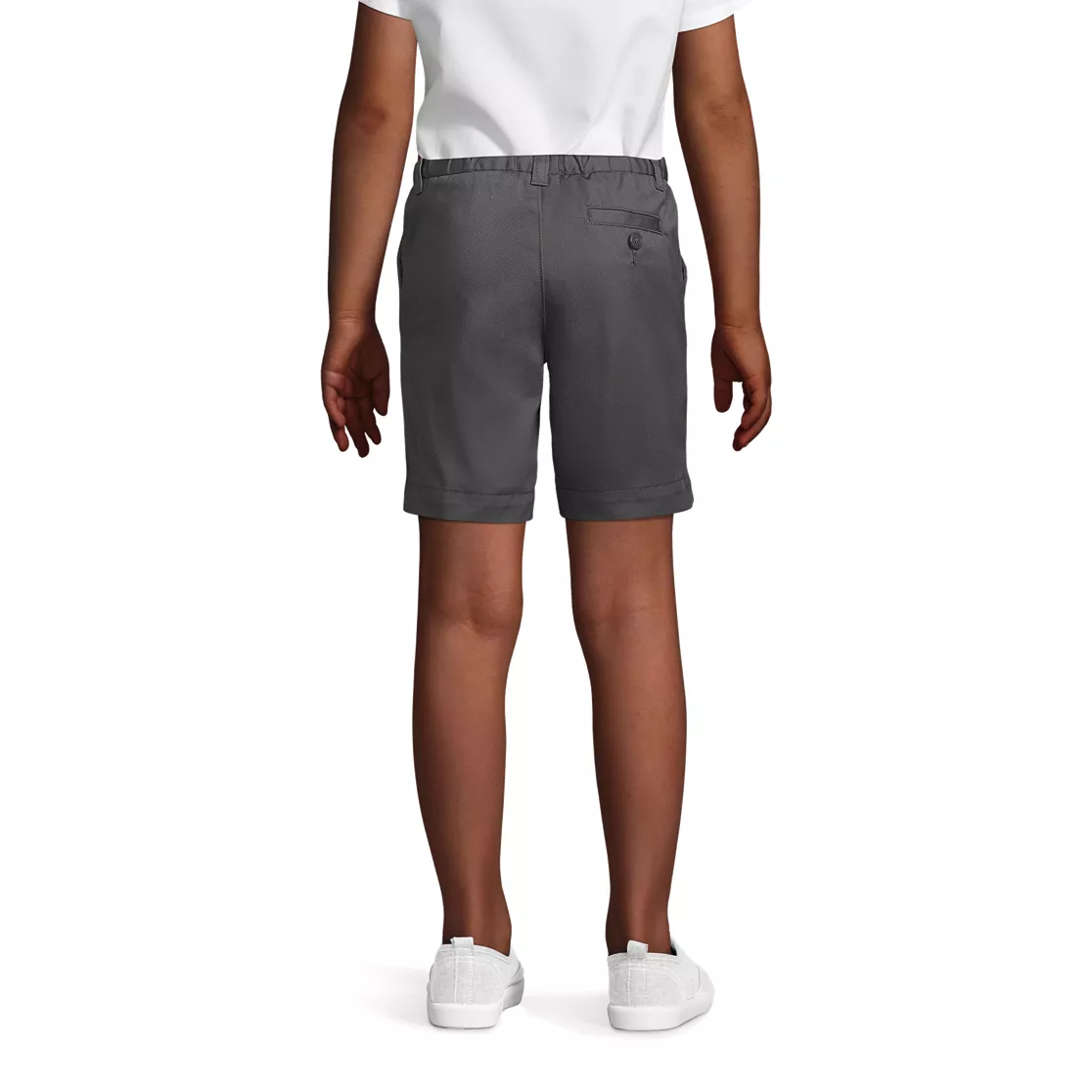 School Uniform Girls Plain Front Blend Chino Shorts