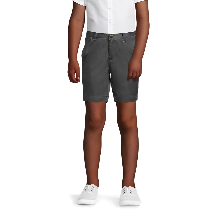 School Uniform Girls' Plain Front Blend Chino Shorts view 4