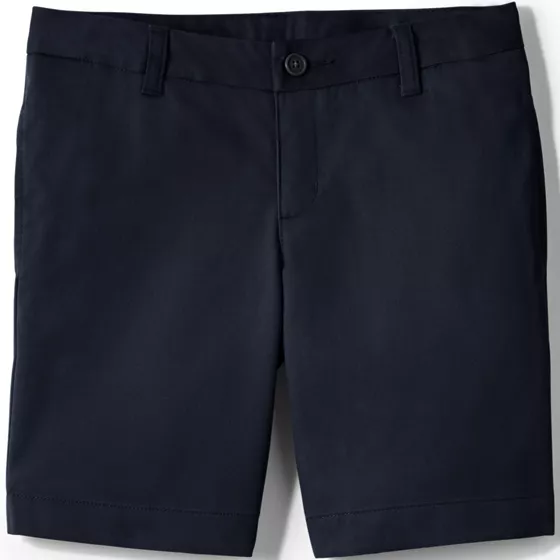 School Uniform Girls Plain Front Blend Chino Shorts - primary