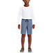 Kids Pull On Chambray Elastic Waist Shorts, Front