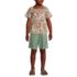 Kids Husky Pull On Chambray Elastic Waist Shorts, Front