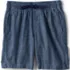 Kids Husky Pull On Chambray Elastic Waist Shorts, Front