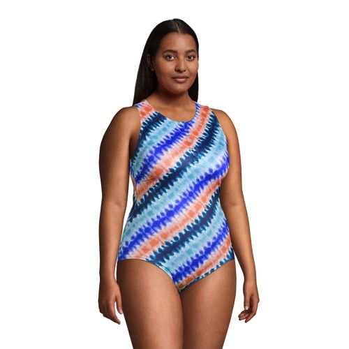 high neck plus size swimwear