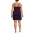 Women's Plus Size Chlorine Resistant Sweetheart Swim Dress One Piece Swimsuit, Back