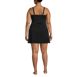 Women's Plus Size Chlorine Resistant Sweetheart Swim Dress One Piece Swimsuit, Back