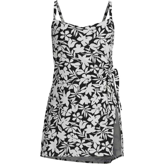 Women's Chlorine Resistant Sweetheart Swim Dress One Piece Swimsuit - primary