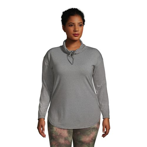 THE GYM PEOPLE Women's Long Sleeve Cowl Neck Brazil
